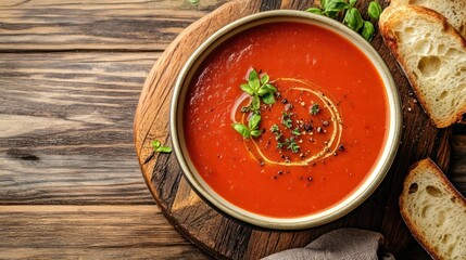 Tomato Soup Image Rustic Background