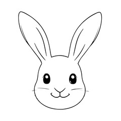 Adorable Bunny Face Illustration