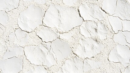 Fototapeta premium White Cracked Plaster Wall Texture Background