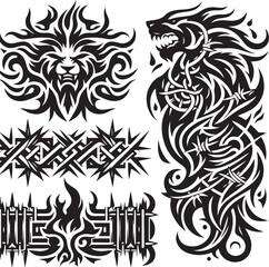 Vintage Tattoo Style Vector Bundle | Traditional Flash Art SVG Pack