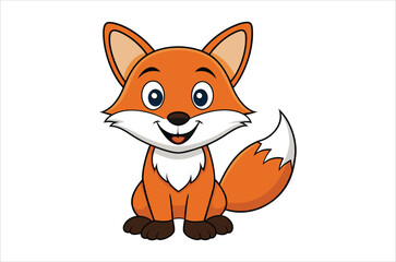 Obraz premium fox vector, icon vector illustration, fox silhouette of a fox isolated on a white background, eps, png, svg, vector,