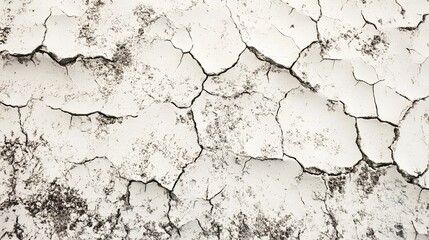 Obraz premium Cracked White Earth Texture Dry Soil Background