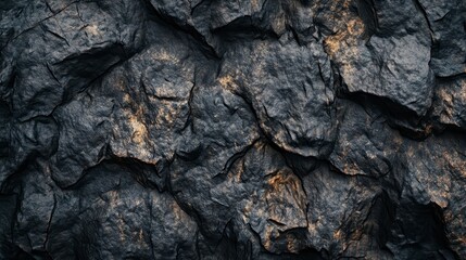 Textured rock wall : A close-up image captures the rough, weathered texture of a dark grey rock wall, the interplay of light and shadow accentuating its rugged beauty.