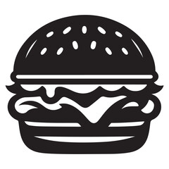 Classic Hamburger Vector Art Design Sandwich Image Illustration