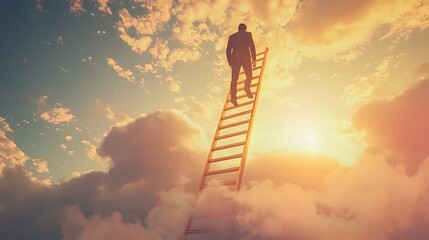 Ascending to Success: A Businessman’s Journey Towards Achievement and Ambition