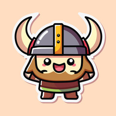 Cute viking symbol vector illustration