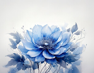 자연스러운 느낌의 파란 꽃 모음