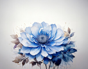 감각적인 레이아웃의 블루 플라워