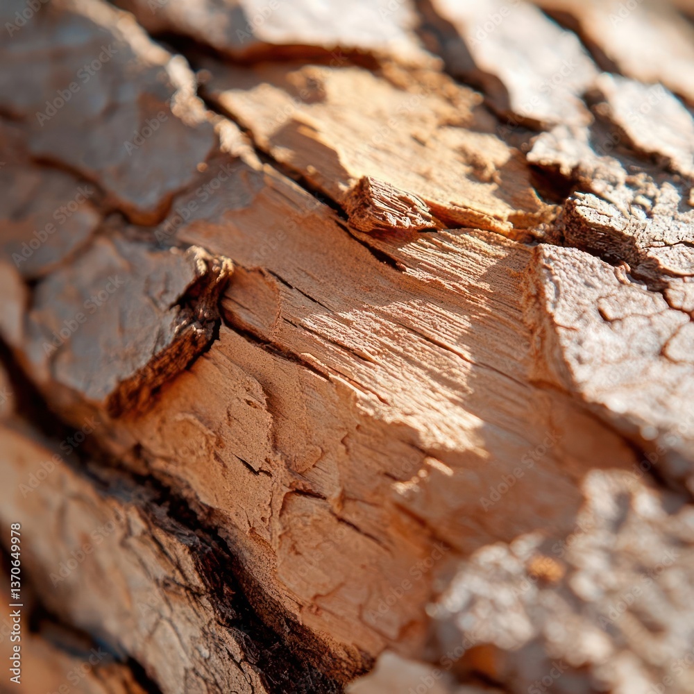 Leinwandbilder close up image of detailed textured tree bark showing natural pattern with warm brown tones