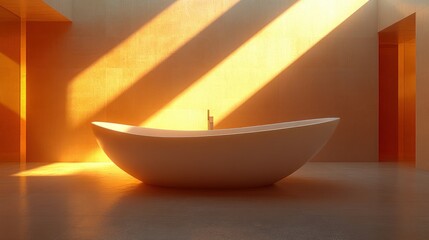 Sunlit modern bathroom