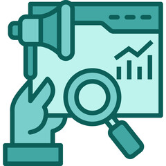 Ad Analytics solid icon