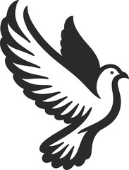 Fototapeta premium Vector silhouette of a dove