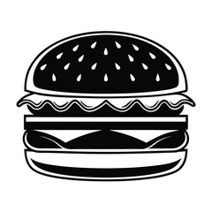 Hamburger on a white background