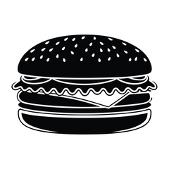 Hamburger on a white background