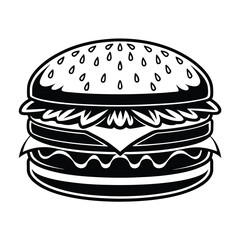 Hamburger on a white background