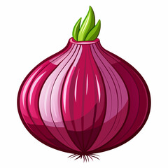 red onion isolated on white