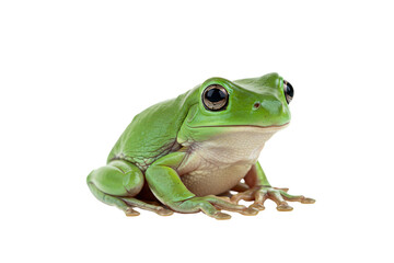 Obraz premium Green tree frog png isolated on transparent background