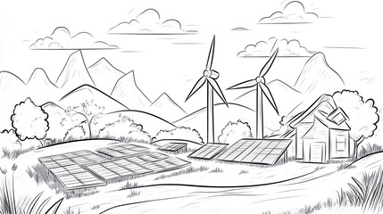 Sustainable Energy Landscape Sketch