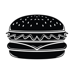 Hamburger on a white background