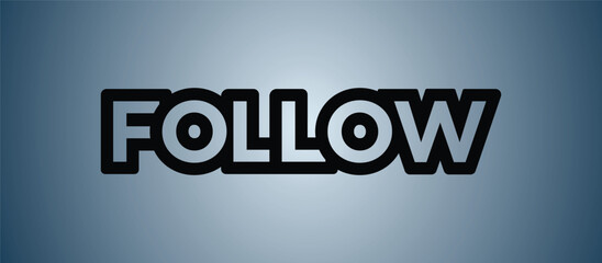 follow letter logo design template