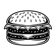 Hamburger on a white background