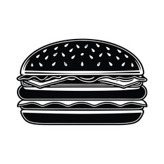 Hamburger on a white background