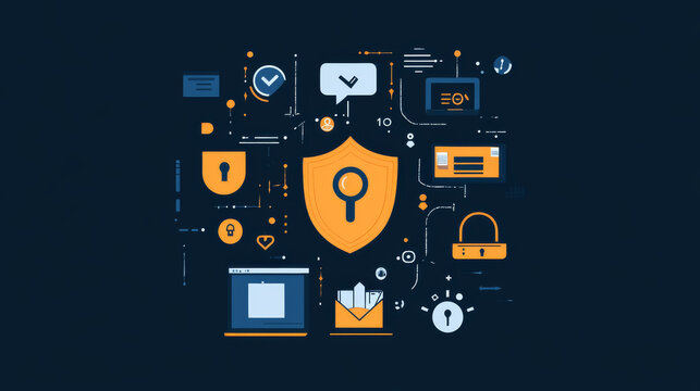 Broadest workload protection icon vector design
