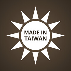 Made in Taiwan - symbol from the Taiwanese flag
