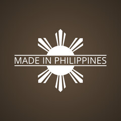 Made in Philippines - symbol from the Philippine flag