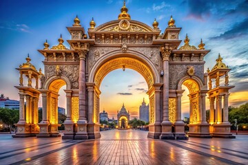 Fototapeta premium Majestic Welcome Arch Entrance Gateway Architecture