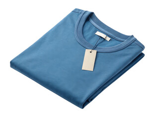 Folded shirt template in soft blue color showcasing clean design perfect for casual wear and layering