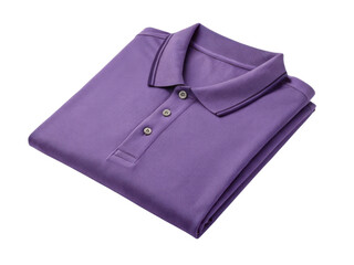 Folded shirt template showcasing stylish purple polo shirt perfect for casual wear or business casual settings