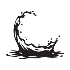 Water splash icon. Set different liquid shapes and silhouettes. Vector illustration eps 10