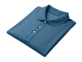 neatly folded shirt in vibrant blue color serves as perfect template for casual or formal wear