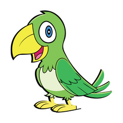 Cartoon parrot art 