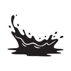 Water splash icon. Set different liquid shapes and silhouettes. Vector illustration eps 10