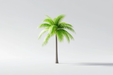 Obraz premium Isolated Palm Tree on a White Background