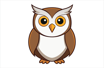 Naklejka premium owl vector, icon vector illustration, owl silhouette of a owl isolated on a white background, eps, png, svg, vector,