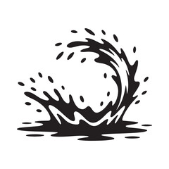 Water splash icon. Set different liquid shapes and silhouettes. Vector illustration eps 10
