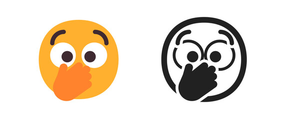 Astonished Face with Hand Over Mouth