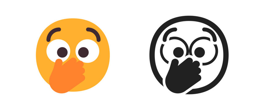 Astonished Face with Hand Over Mouth