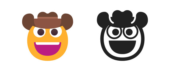 Obraz premium Cowboy Hat Face