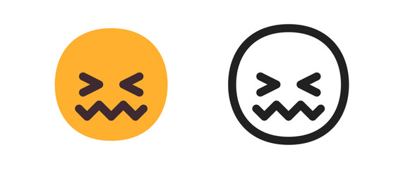 Naklejka premium Confounded Face