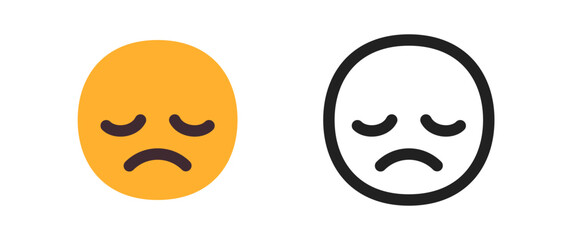 Sad but Relieved Face