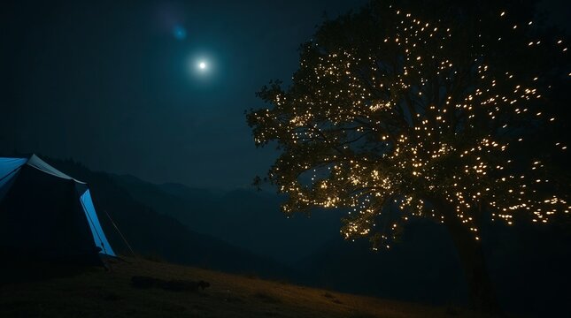 Camping under the sky with fireflies during firefly festival, Bhandardara.