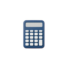 3D Calculator Back to School Illustration with transparent background