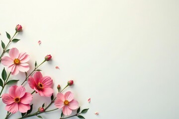 Delicate small-scale floral print on light background, small flowers, design