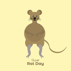 World Rat Day vector, illustration. April 4.