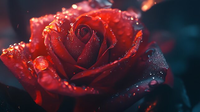 close up of a red rose