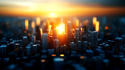 Understanding Property Loans Exploring Interest Rates in Urban Environments Aerial View of Cityscapes at Sunset